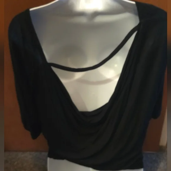 Kenar Women's Black Drop Shoulder draped Back Top SzL - Picture 4 of 6